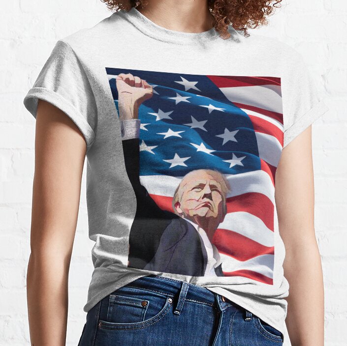 T-shirt « Never Surrender », T-shirt « Fight For America », T-shirt et sweat à capuche « Rallye 2024 »