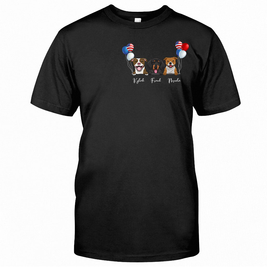 La vie est plus belle avec des chiens - T-shirt et sweat à capuche personnalisés pour la fête de l'Indépendance