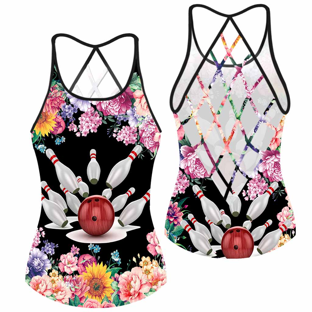 Bowling Girl Cross Tank Top