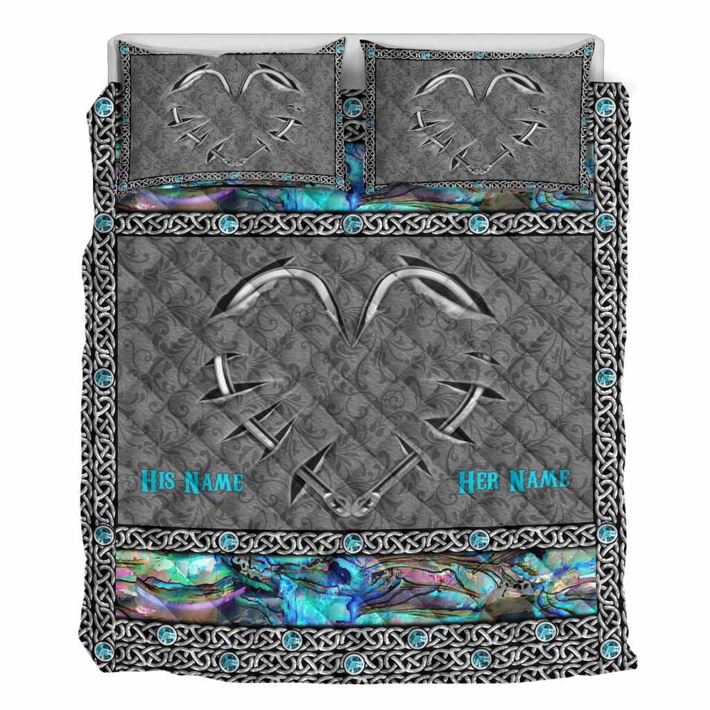 J'adore la pêche - Ensemble de courtepointe personnalisé sur le thème de la pêche