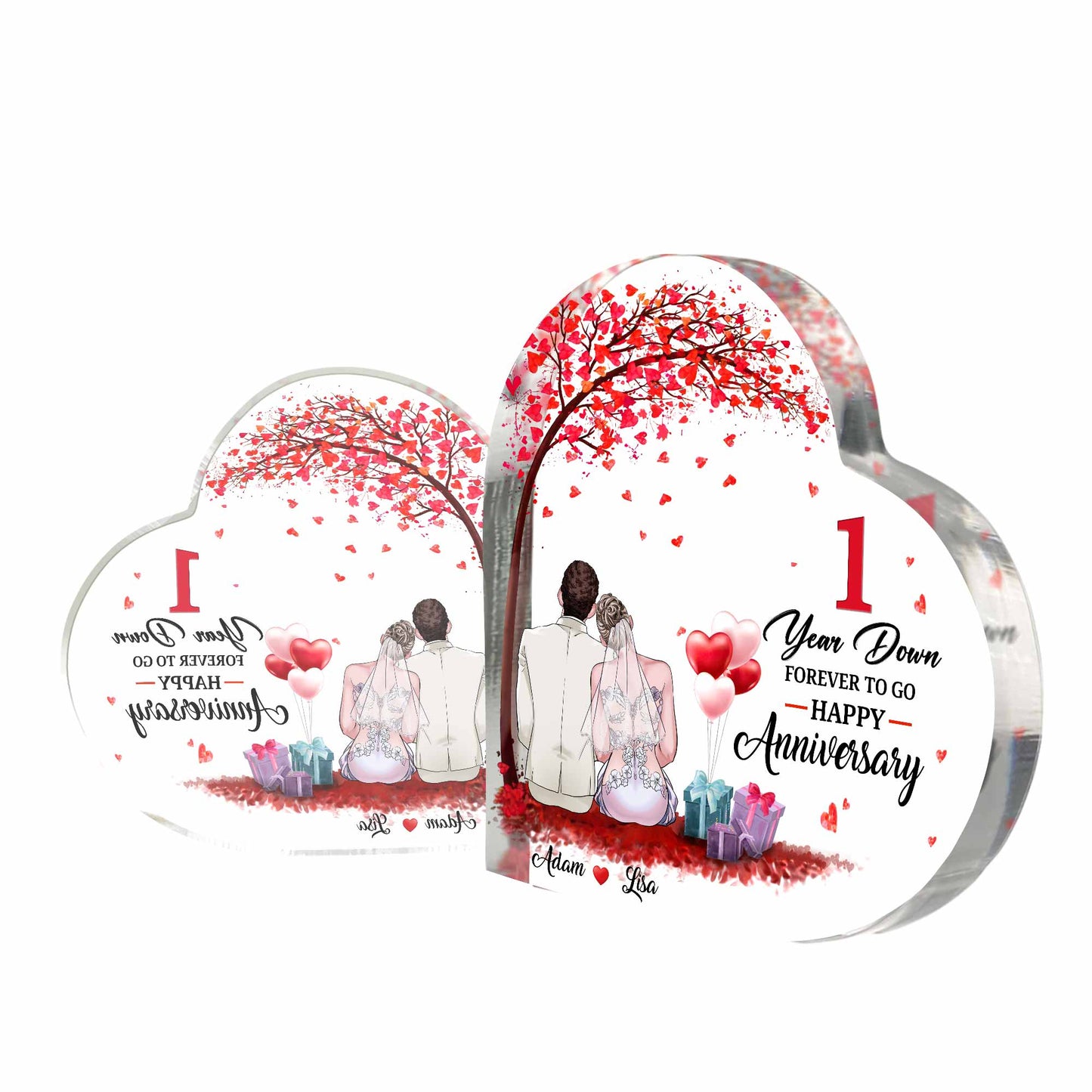 Pour toujours ensemble - Plaque acrylique personnalisée pour couple