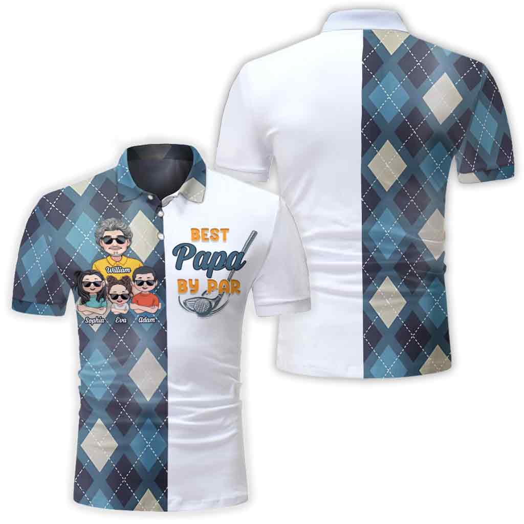 Polo porte-bonheur de grand-père - Cadeau de golf pour papa, lui, petit ami, mari, grand-père, oncle - Polo personnalisé