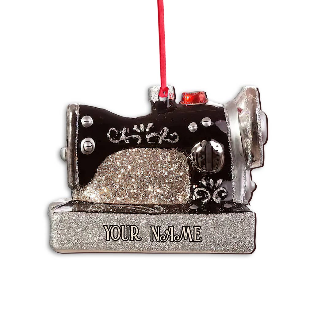 Sewing Machine Collection - Personalized Christmas Sewing Ornament (Printed On Both Sides)