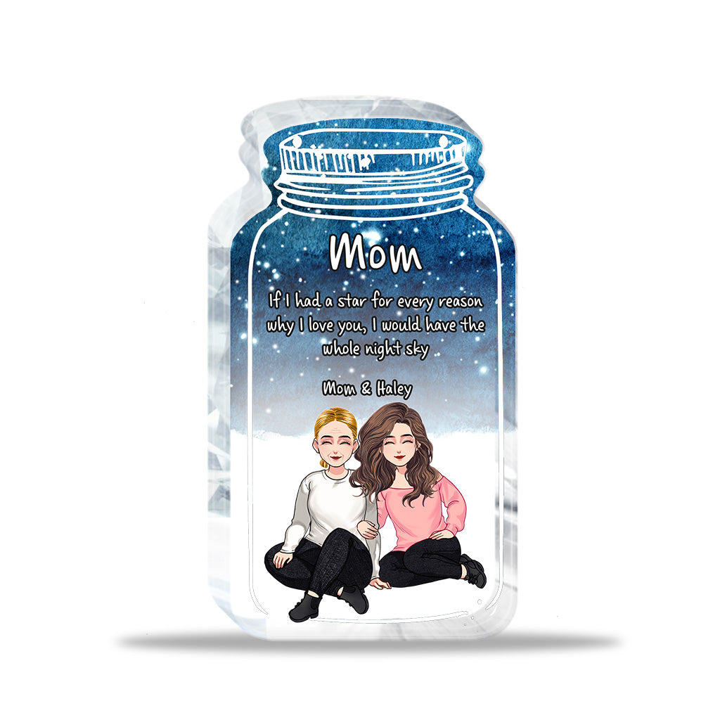 Si j'avais une étoile - Plaque acrylique personnalisée pour la fête des mères