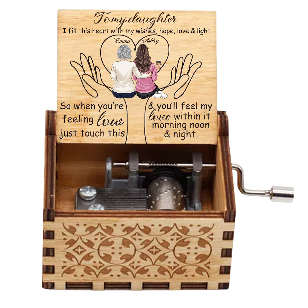 À ma maman - Boîte à musique à manivelle personnalisée pour la fête des mères