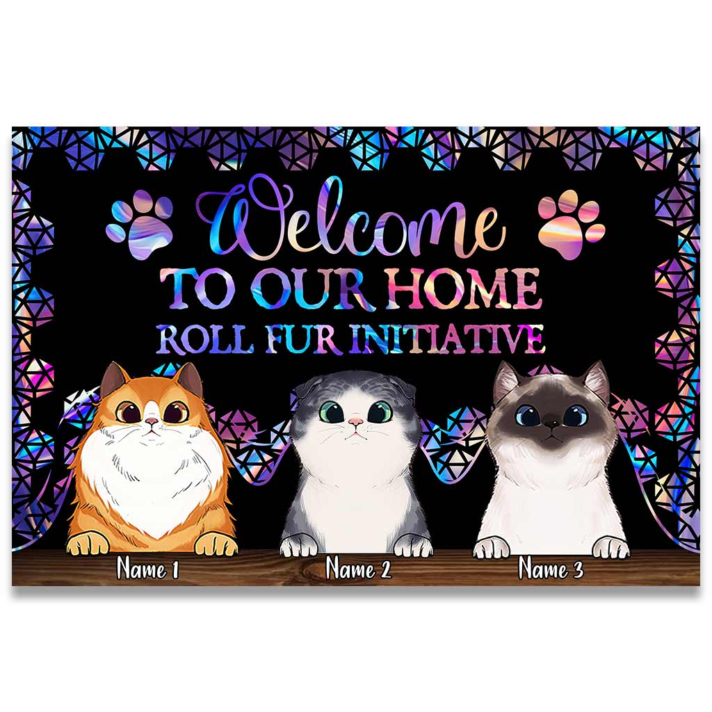 Welcome Home - Personalized Cat Doormat