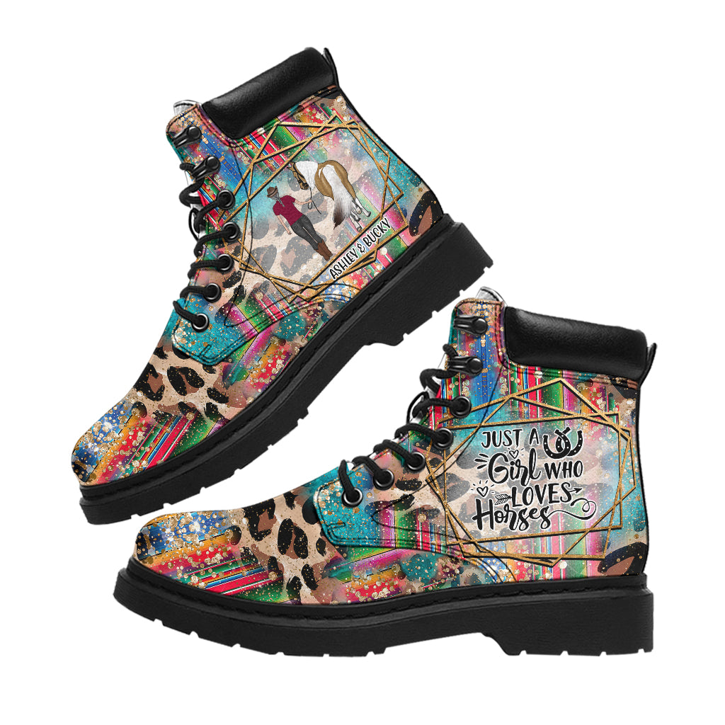 scl1 - Juste une fille qui aime les chevaux - Bottes d'équitation personnalisées toutes saisons