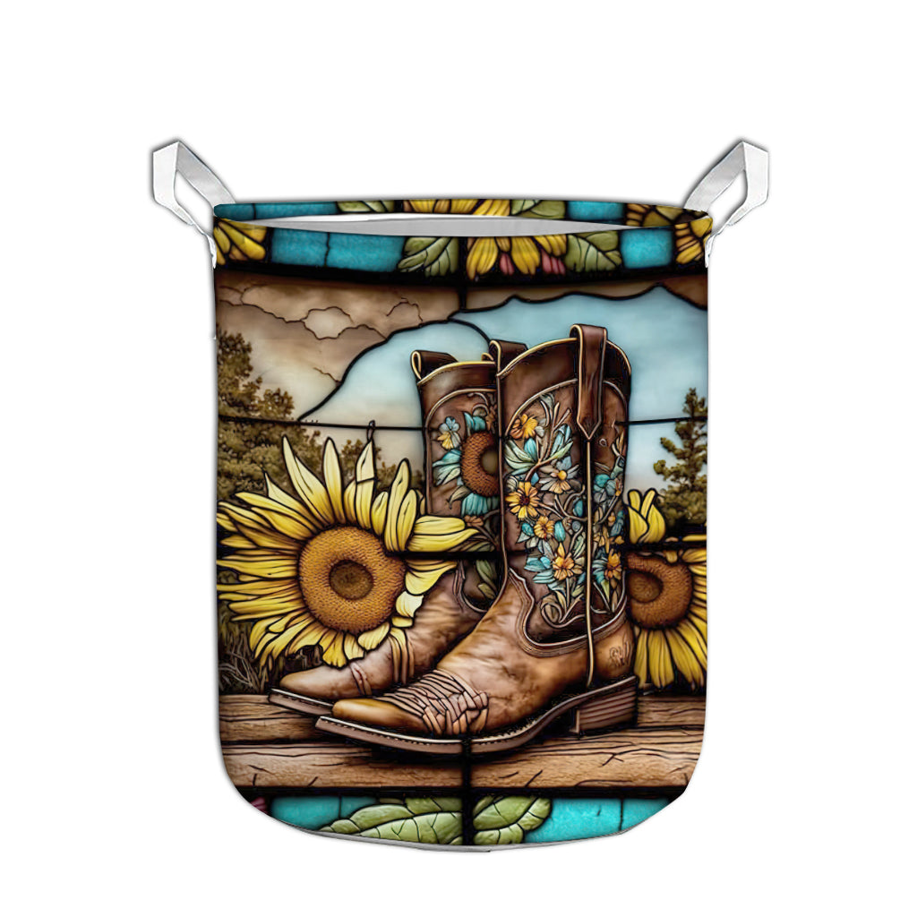 Bottes de campagne vintage pour les amoureux des chevaux - Panier de rangement pour chevaux