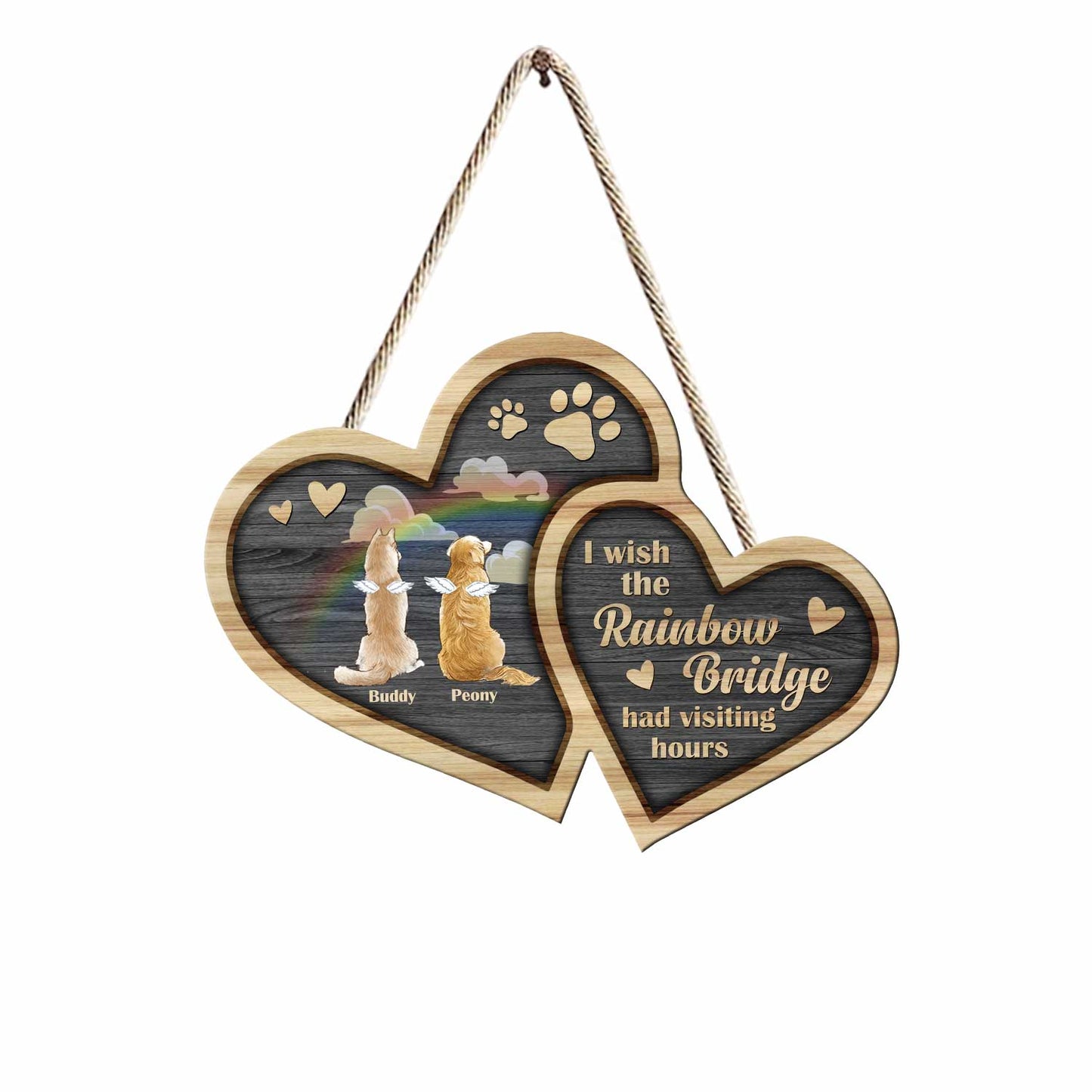 Je te parle encore - Panneau personnalisé en bois de chien