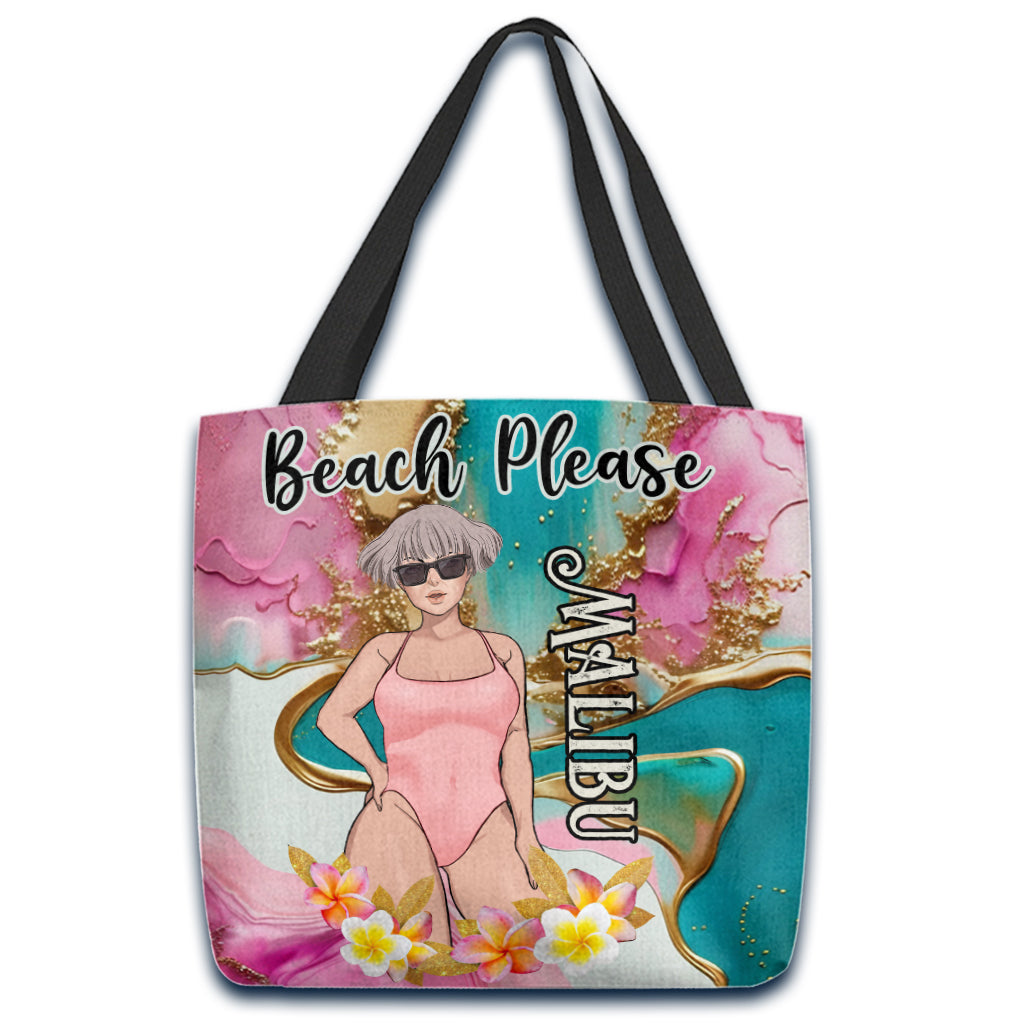Sac fourre-tout personnalisé « Beach Please » pour amoureux de la mer