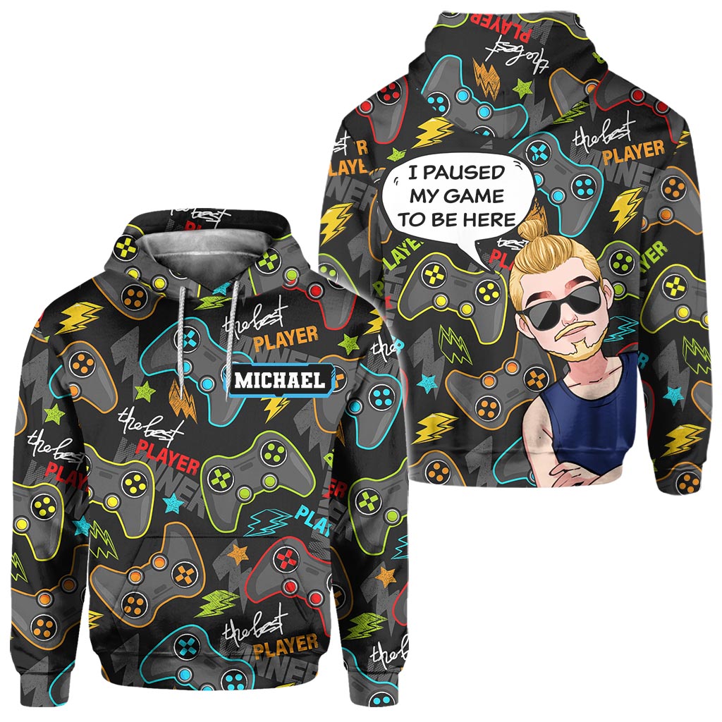 J'ai mis mon jeu en pause pour être ici - T-shirt personnalisé inspiré des jeux vidéo