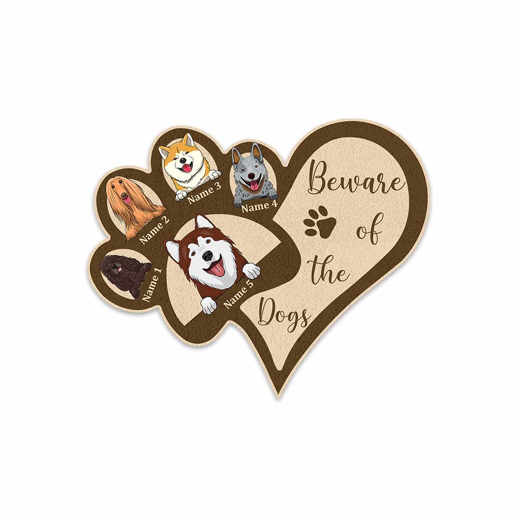 Paillasson personnalisé « La maison, c'est là où sont mes chiens »