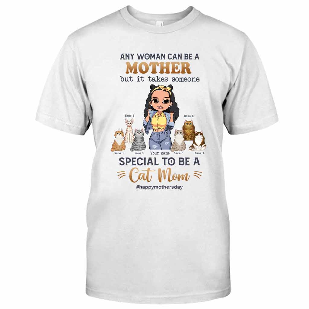 Toute femme peut être une maman chat spéciale - T-shirt et sweat à capuche personnalisés pour chats