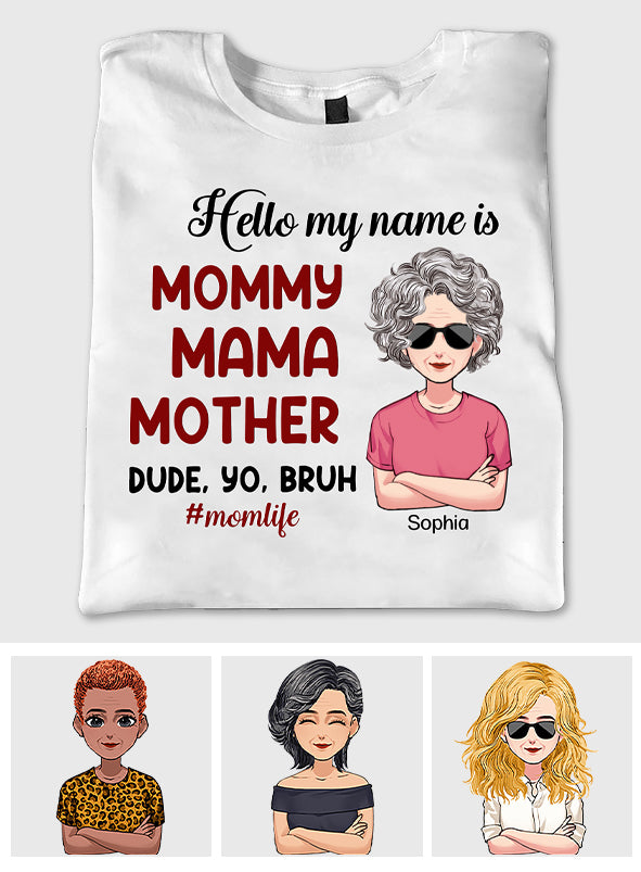 Bonjour, je m'appelle... - T-shirt et sweat à capuche personnalisés pour la fête des mères