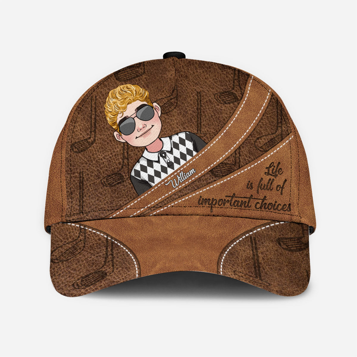 La vie est pleine de choix importants - Casquette de golf classique personnalisée