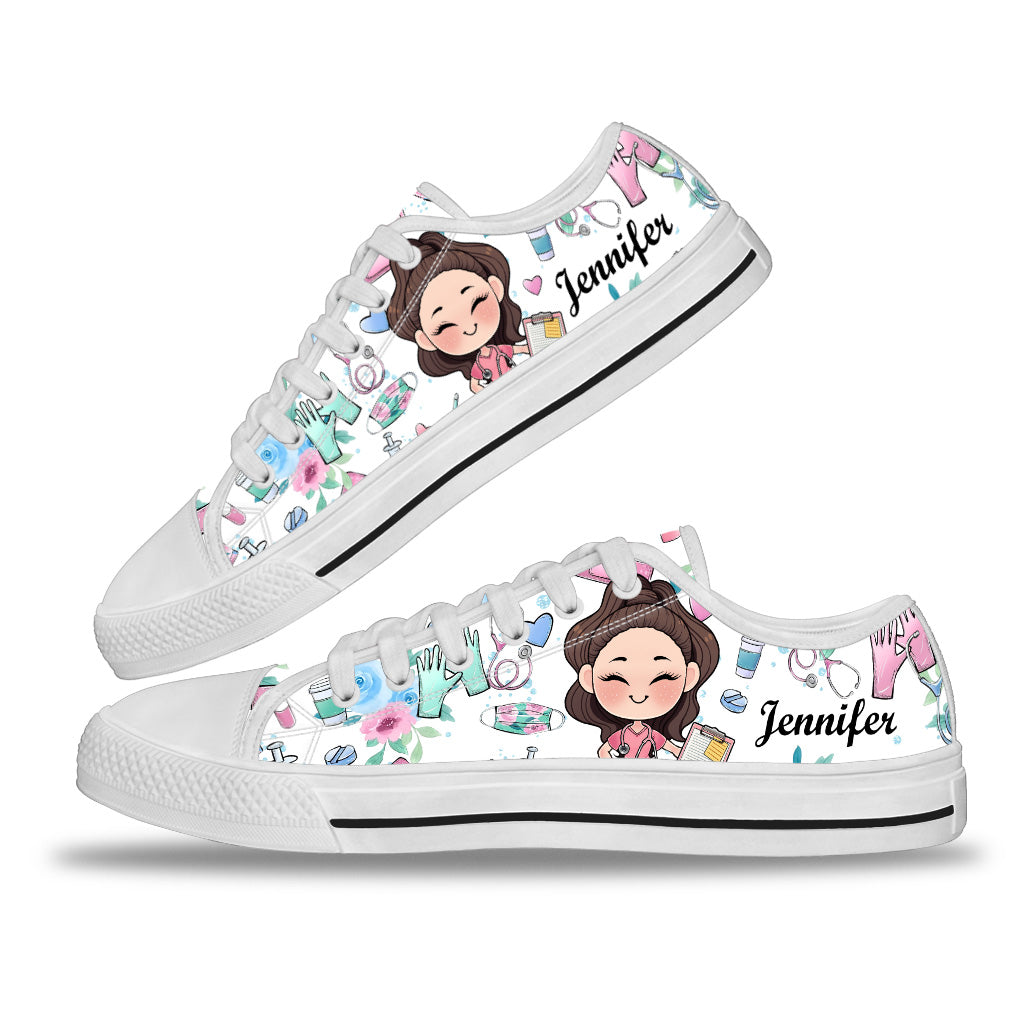 Vie d'infirmière - Chaussures basses personnalisées pour infirmières