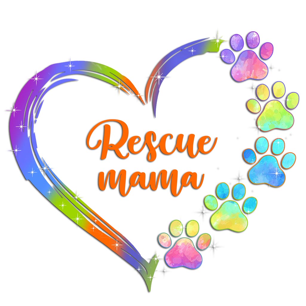 Cœur de pattes - Autocollant personnalisé pour chien