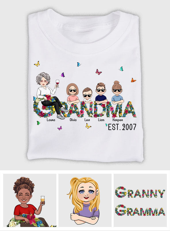 Grand-mère depuis toujours - T-shirt et sweat à capuche personnalisés pour la fête des mères