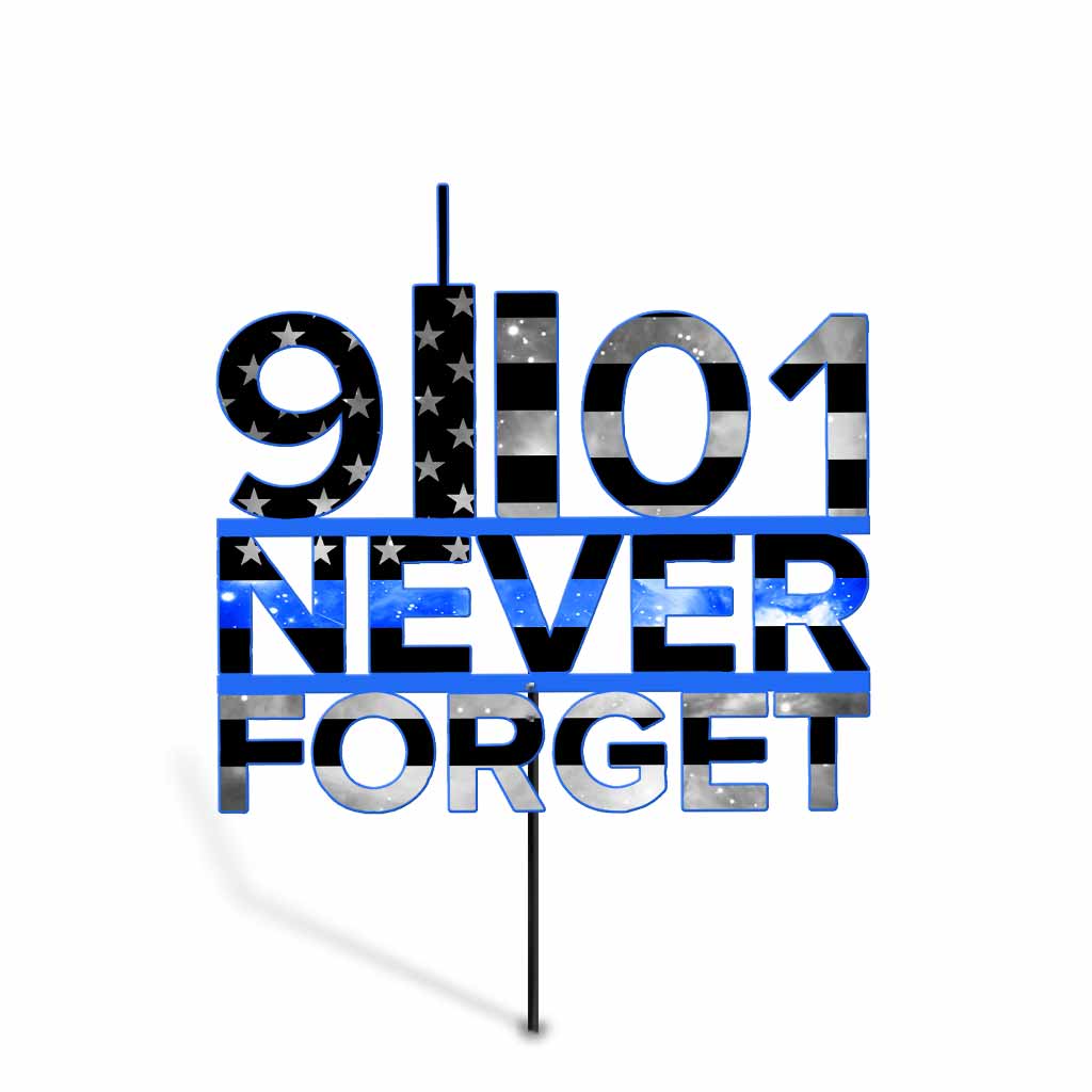 N'oubliez jamais - Art de jardin en métal de la police