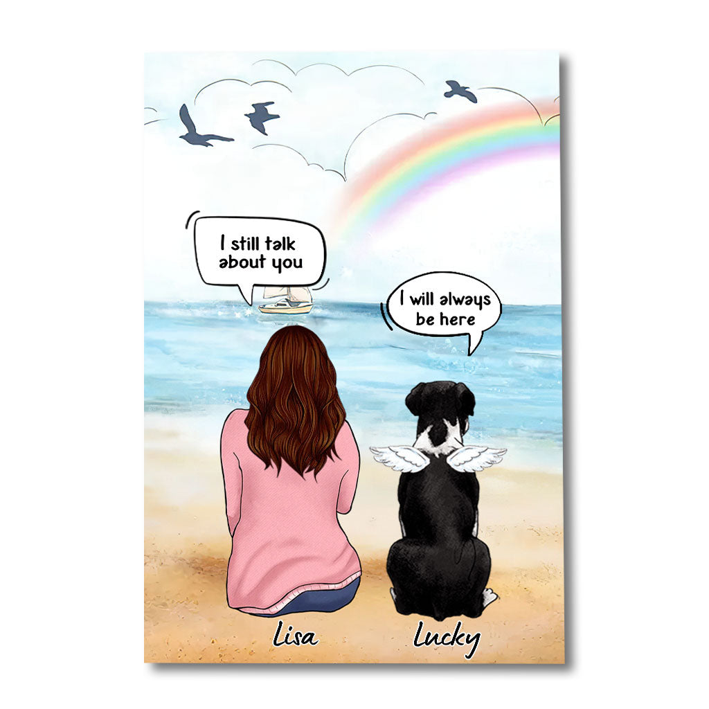 Je t'aime jusqu'à la lune - Toile et affiche personnalisées pour chien