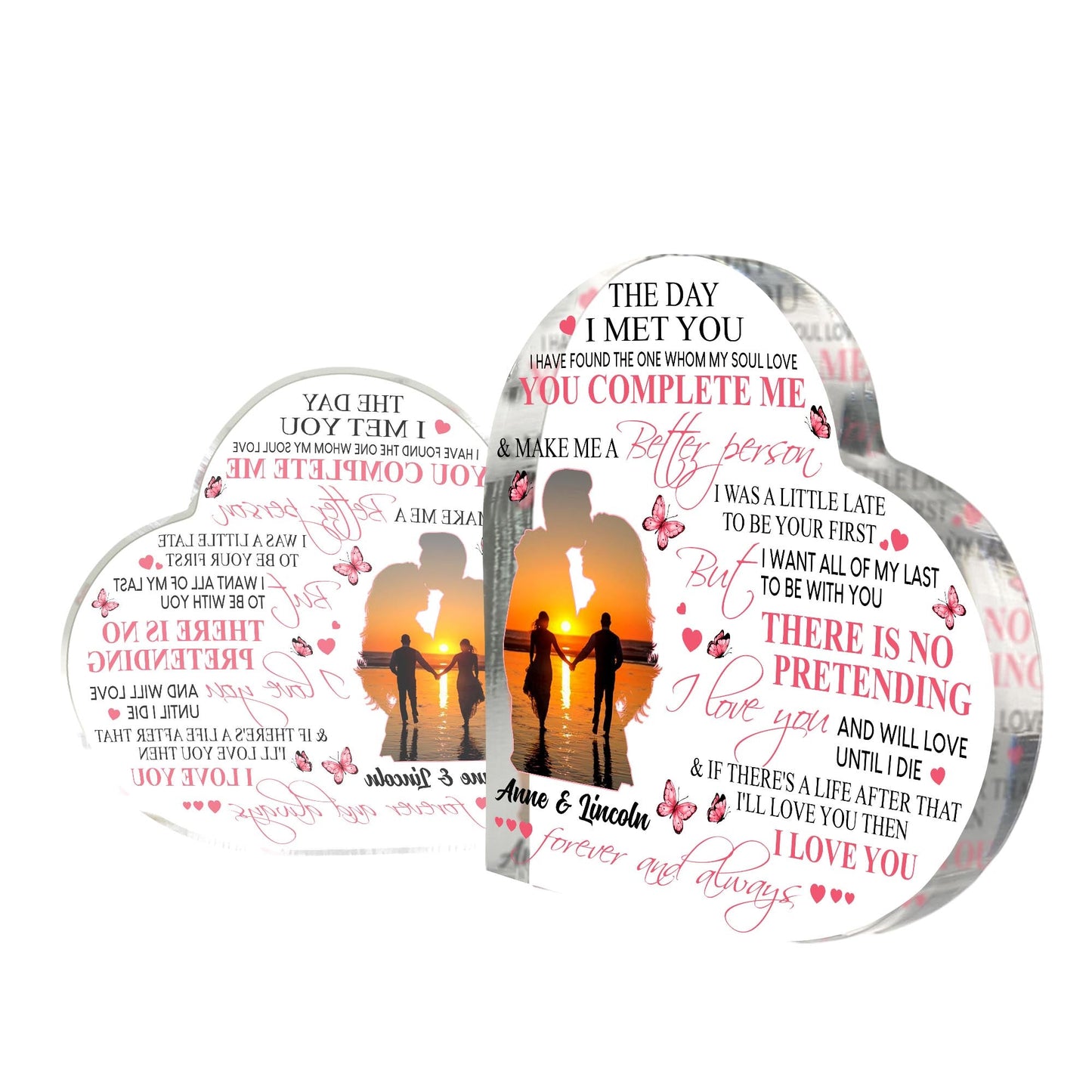 À ma femme - Plaque acrylique personnalisée pour couple.