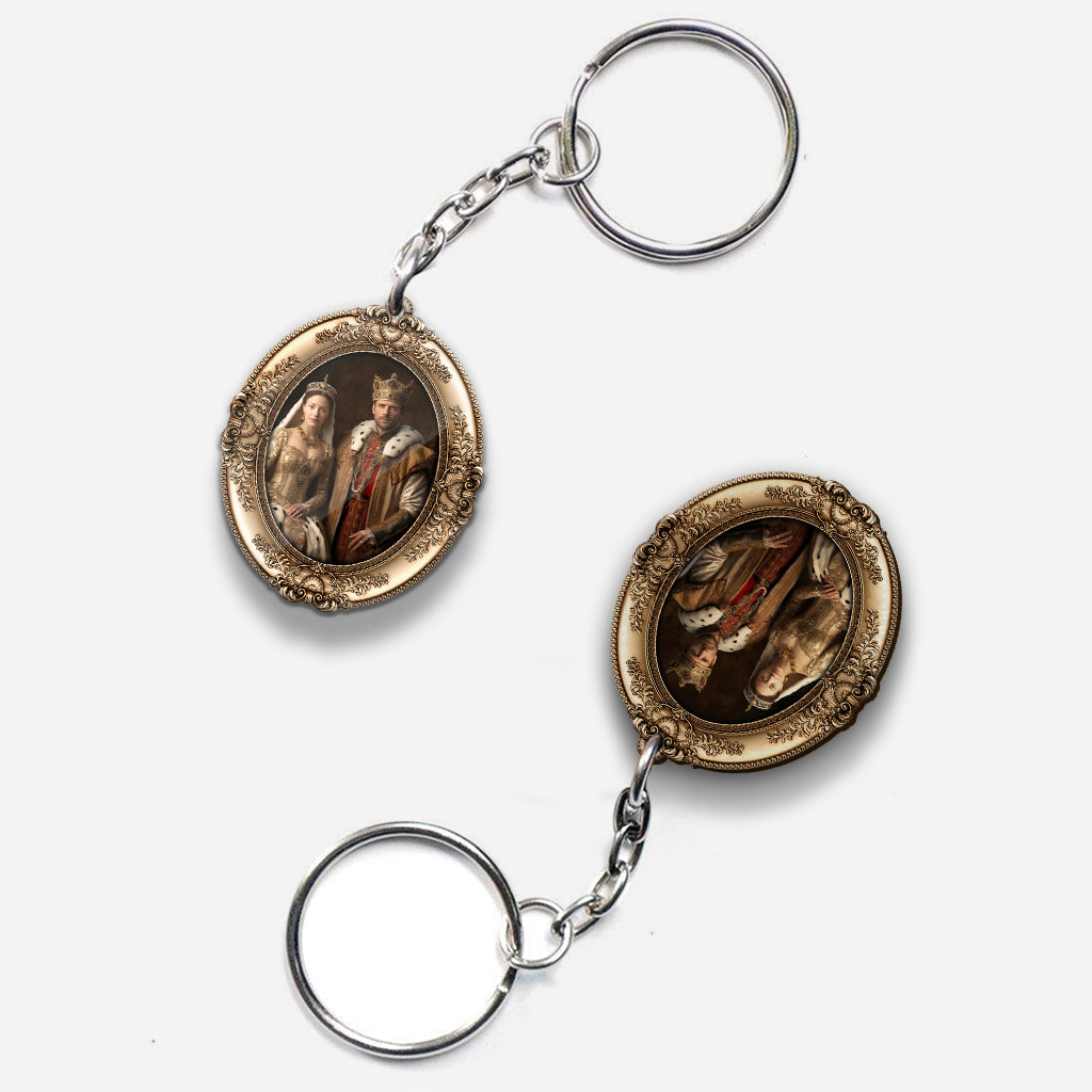 Son Roi, Sa Reine - Porte-clés personnalisé pour couple