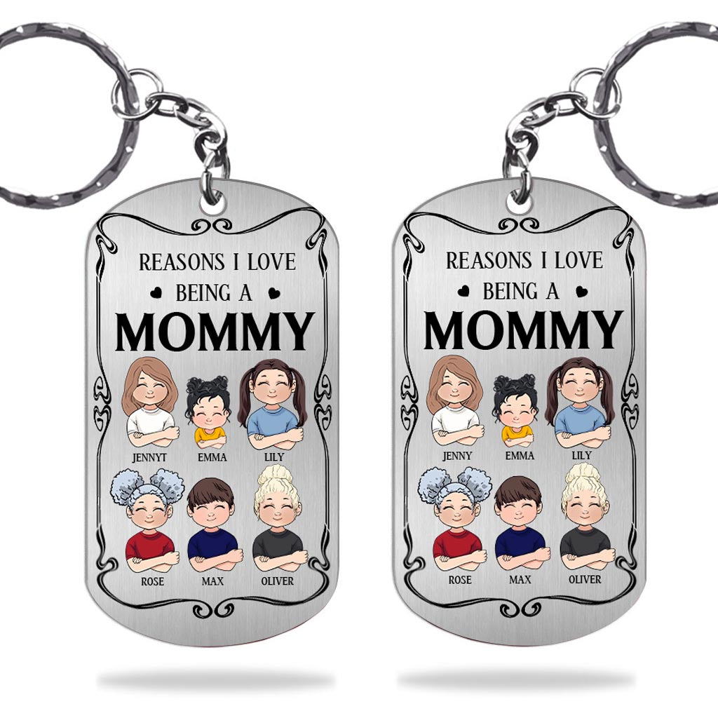 Pourquoi j'aime être un pavot - Cadeau pour grand-père, grand-mère, maman, papa, oncle, tante, frère, sœur - Porte-clés personnalisé en acier inoxydable