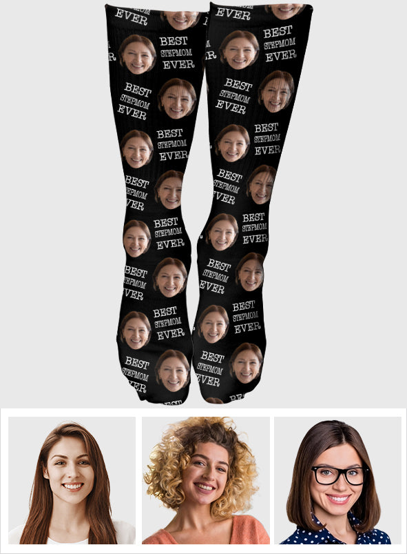 Chaussettes personnalisées pour belle-mère - Face personnalisée