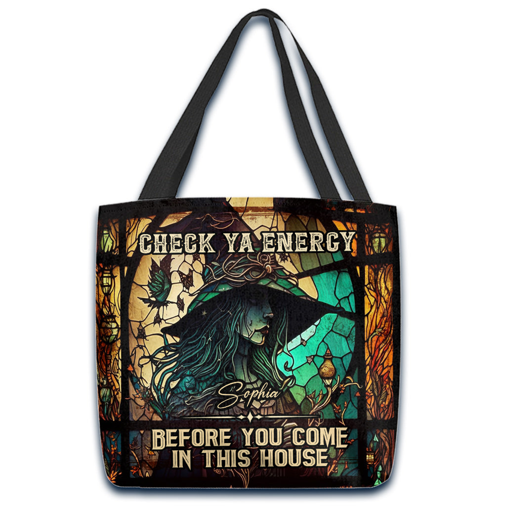 Check Ya Energy - Personalized Witch Tote Bag