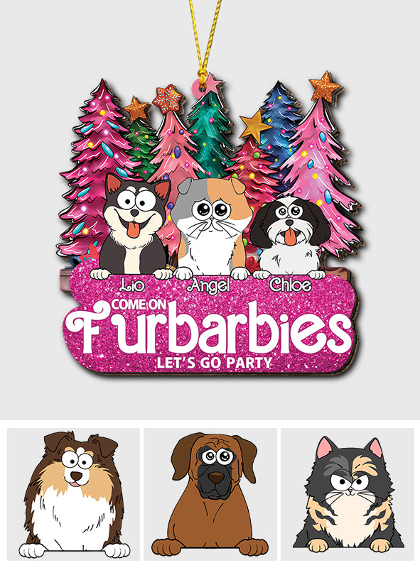 Allez, les Furbarbies, on y va ! - Cadeau pour les amoureux des chats - Ornement personnalisé