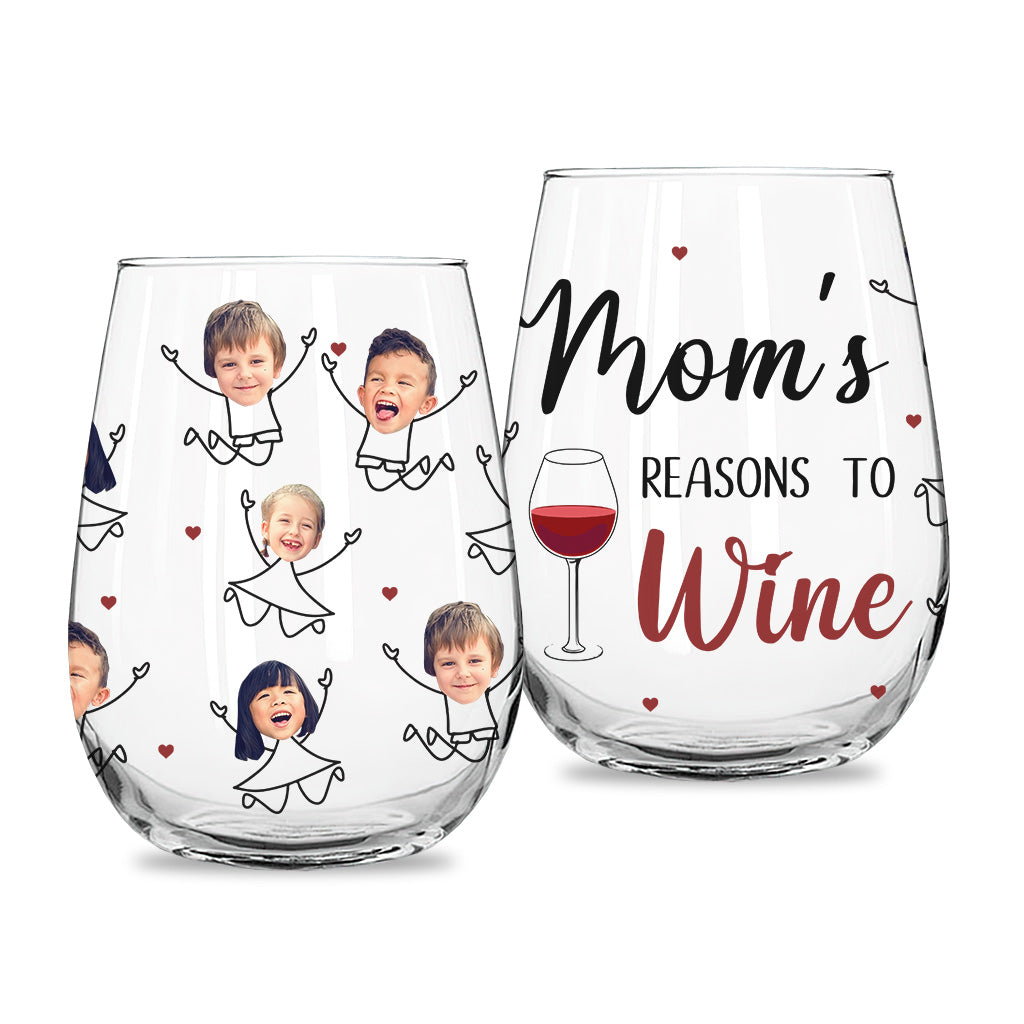 Le bon sens de maman pour le vin - Verre à vin personnalisé pour la fête des mères.