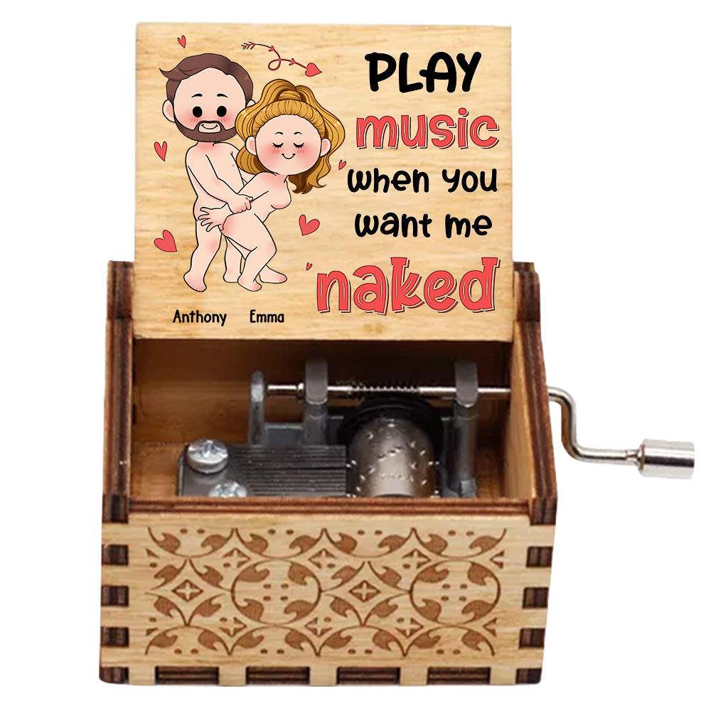 Play Music When - Personalized Couple Hand Crank Music Box