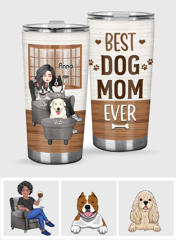 Merci à la meilleure maman de chien du monde ! Gobelet isotherme personnalisé pour chien