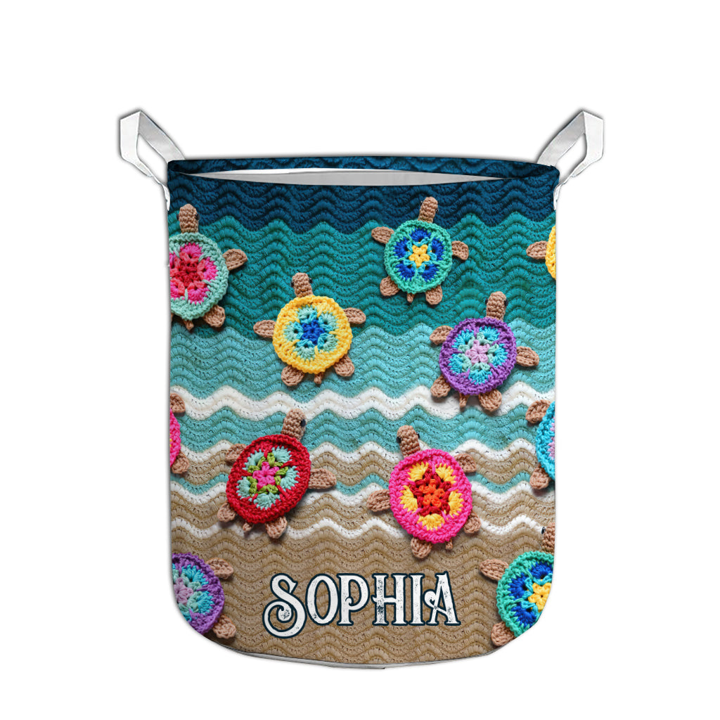 Panier de rangement personnalisé pour tortues - J'adore les tortues