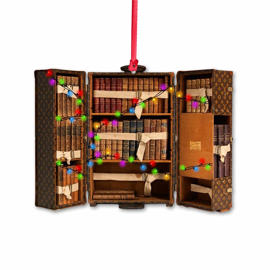 Ma valise est pleine de - Ornement de livre de Noël (Imprimé des deux côtés)