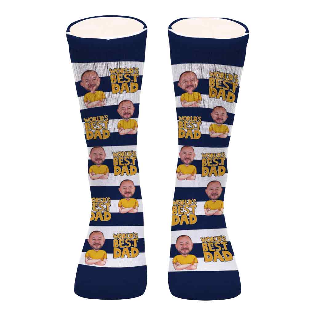 Meilleur papa du monde - Chaussettes personnalisées pour la fête des pères