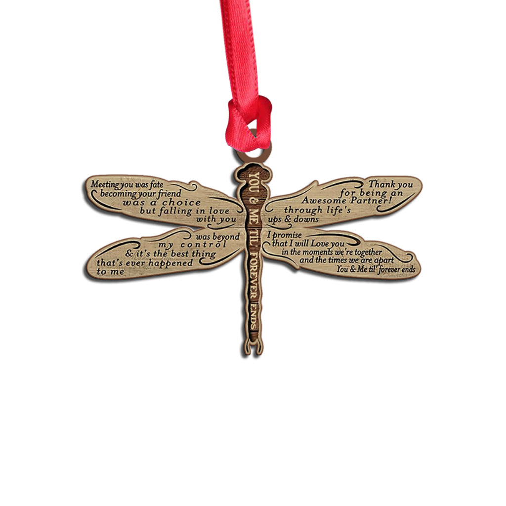 You & Me Til' Forever Ends - Christmas Couple Ornament (Printed On Both Sides)
