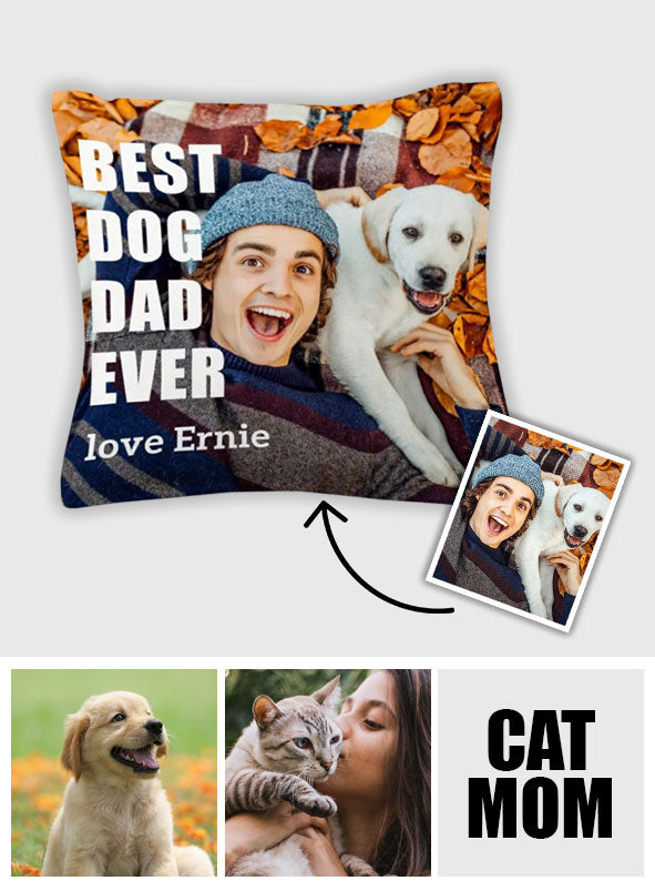 Meilleure maman/mère/grand-mère de chien... au monde - Coussin décoratif personnalisé