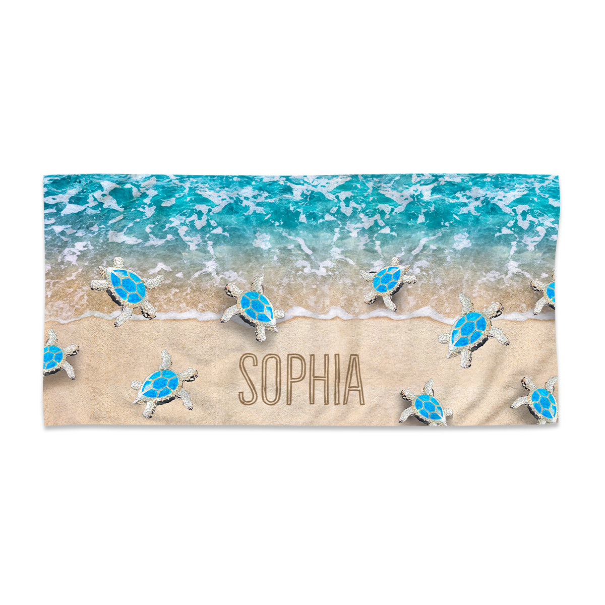 Serviette de plage personnalisée « Into the Sea » pour les amoureux de la mer