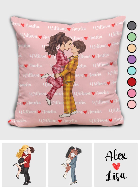 Je t'aimerai toujours - cadeau pour mari, femme, petite amie, petit ami - Coussin décoratif personnalisé