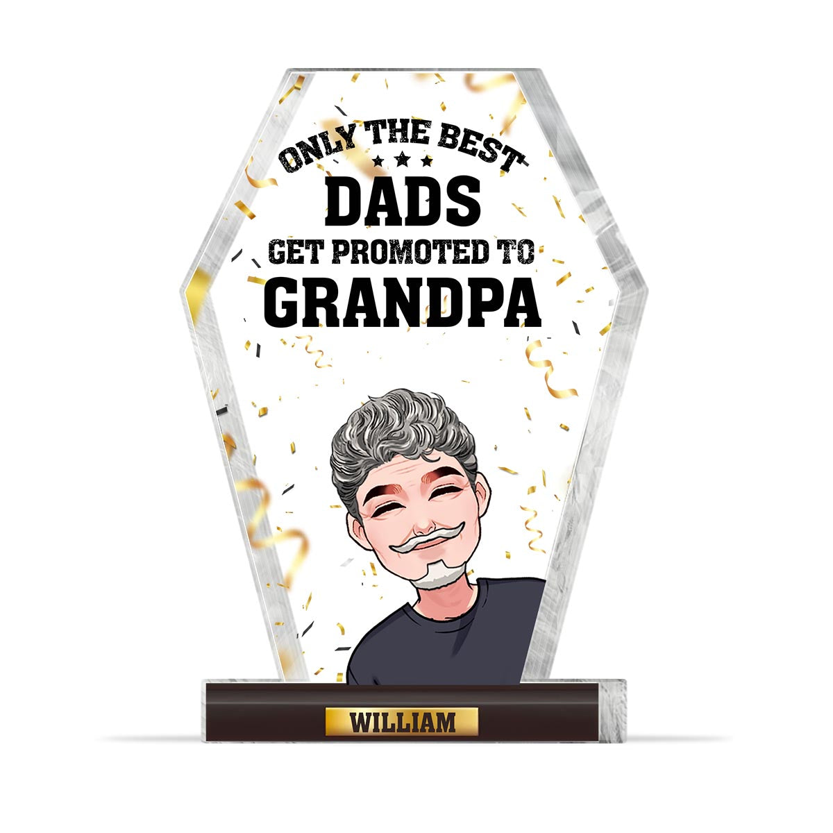 Seuls les meilleurs papas - Plaque acrylique personnalisée pour la fête des pères