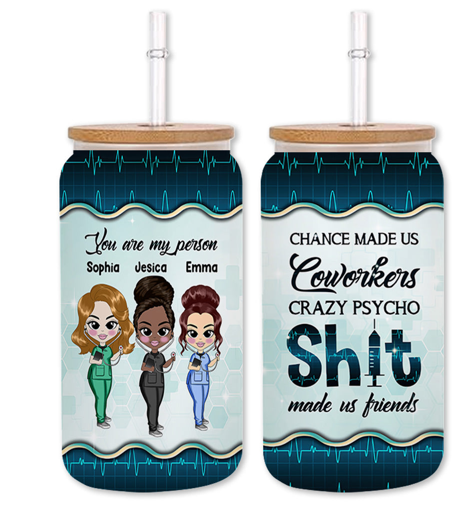 Le hasard nous a rendus collègues - Verre à biberon personnalisé pour infirmière