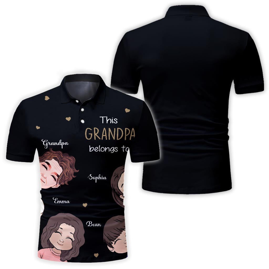 Ce polo personnalisé « Papa appartient à… » - Cadeau pour papa, grand-père
