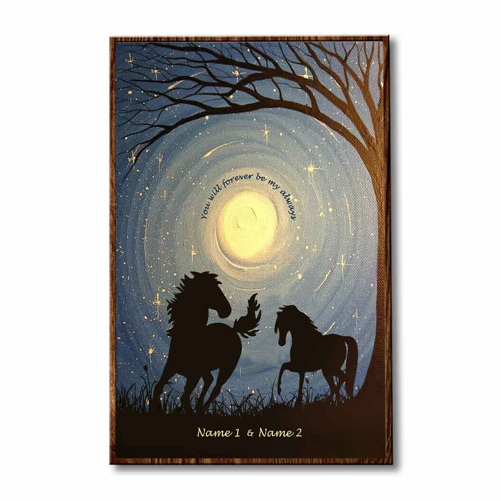 Tu seras toujours mon/ma « éternellement » - Affiche personnalisée pour couple