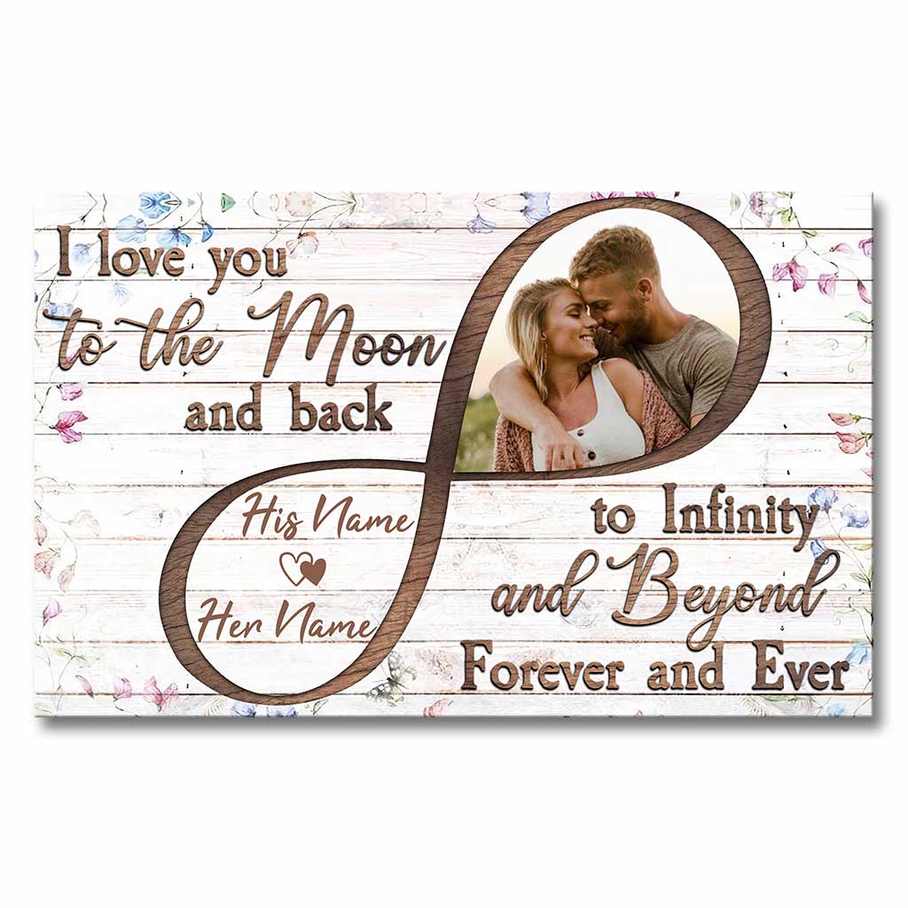 I Love You to Infinity and Beyond - Personalized Couple Canvas And Poster