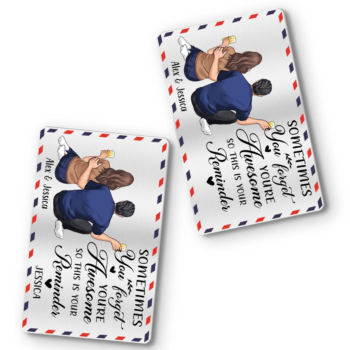 Tu es génial(e) ! – Cadeau pour papa, grand-père, oncle, frère, sœur, mari, femme, petit(e) ami(e), ami(e) – Carte personnalisée à glisser dans un portefeuille