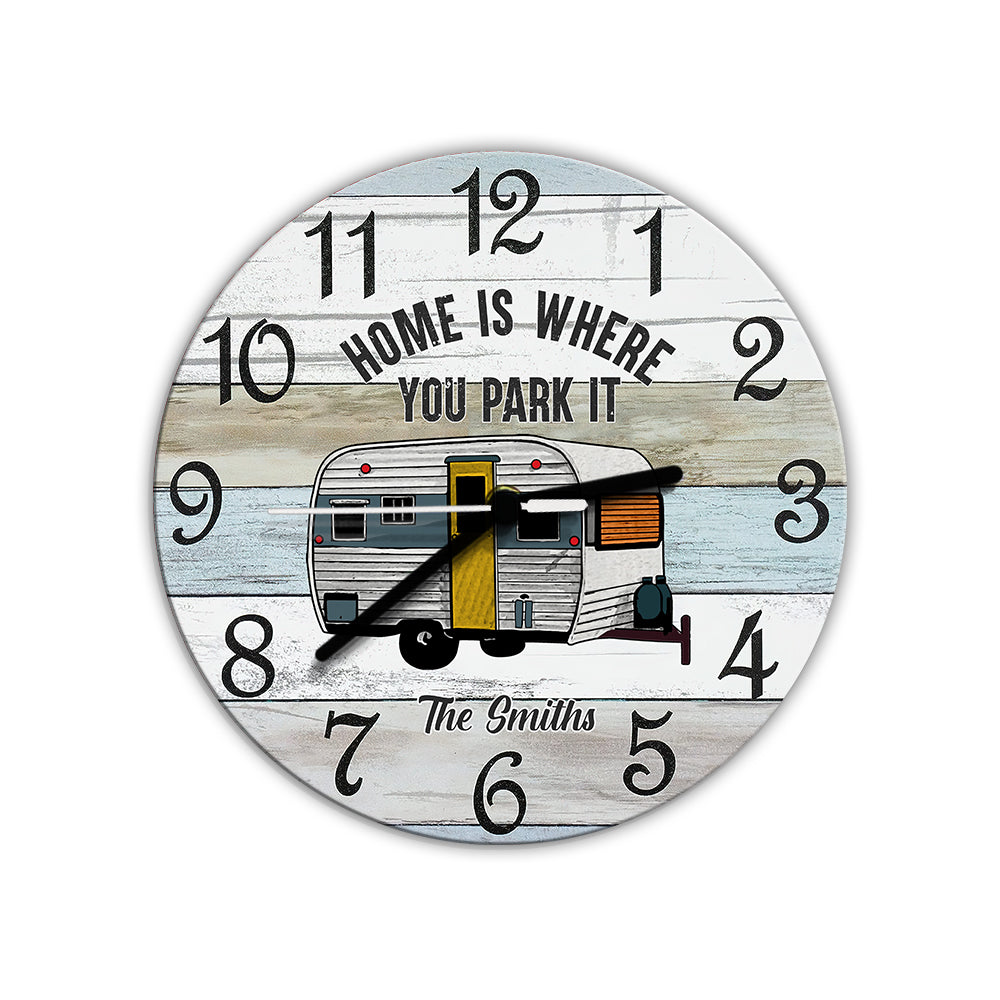 Horloge murale de camping personnalisée