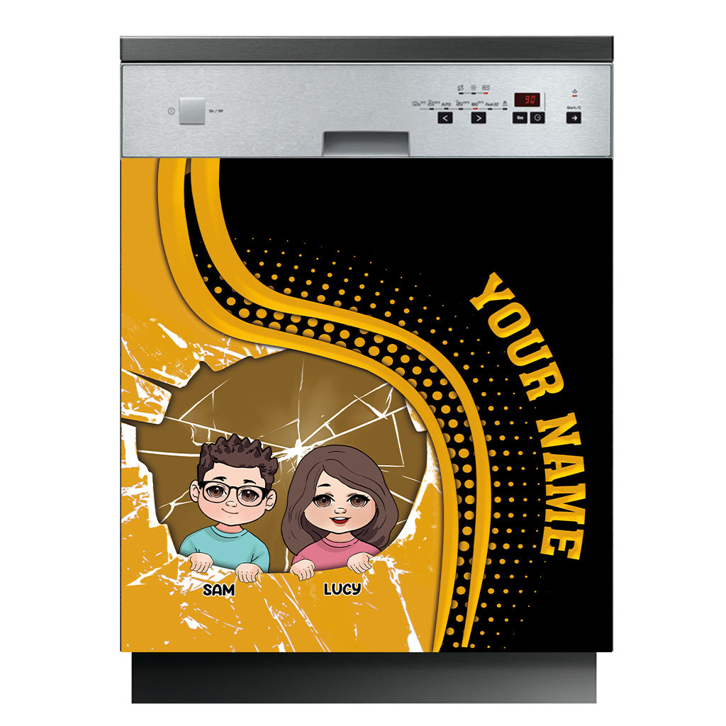 Meilleur papa du monde - Housse de lave-vaisselle personnalisée pour papa