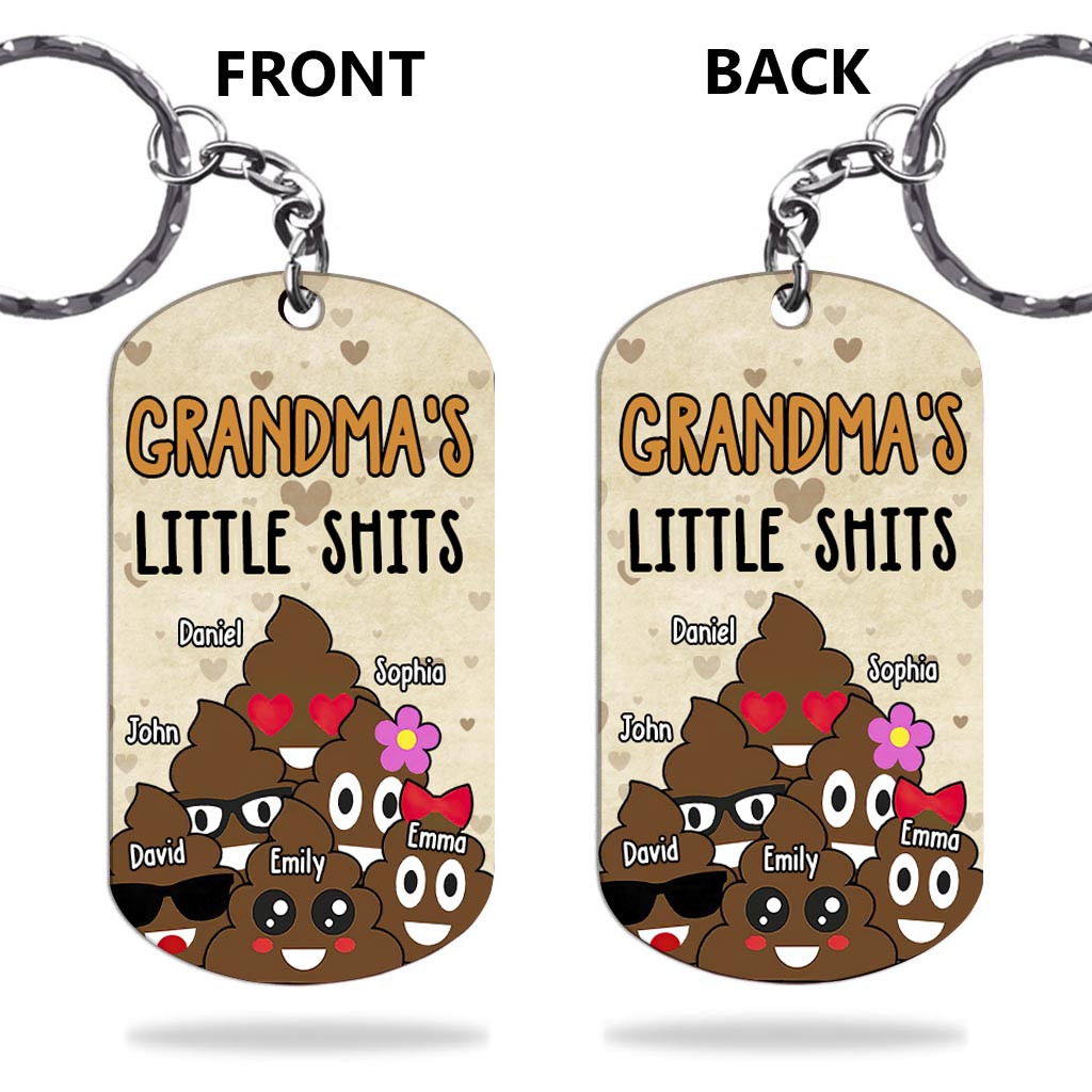 Dad's Little Cuties - Gift for dad, grandma, grandpa, mom, uncle, aunt - Personalized Stainless Steel Keychain