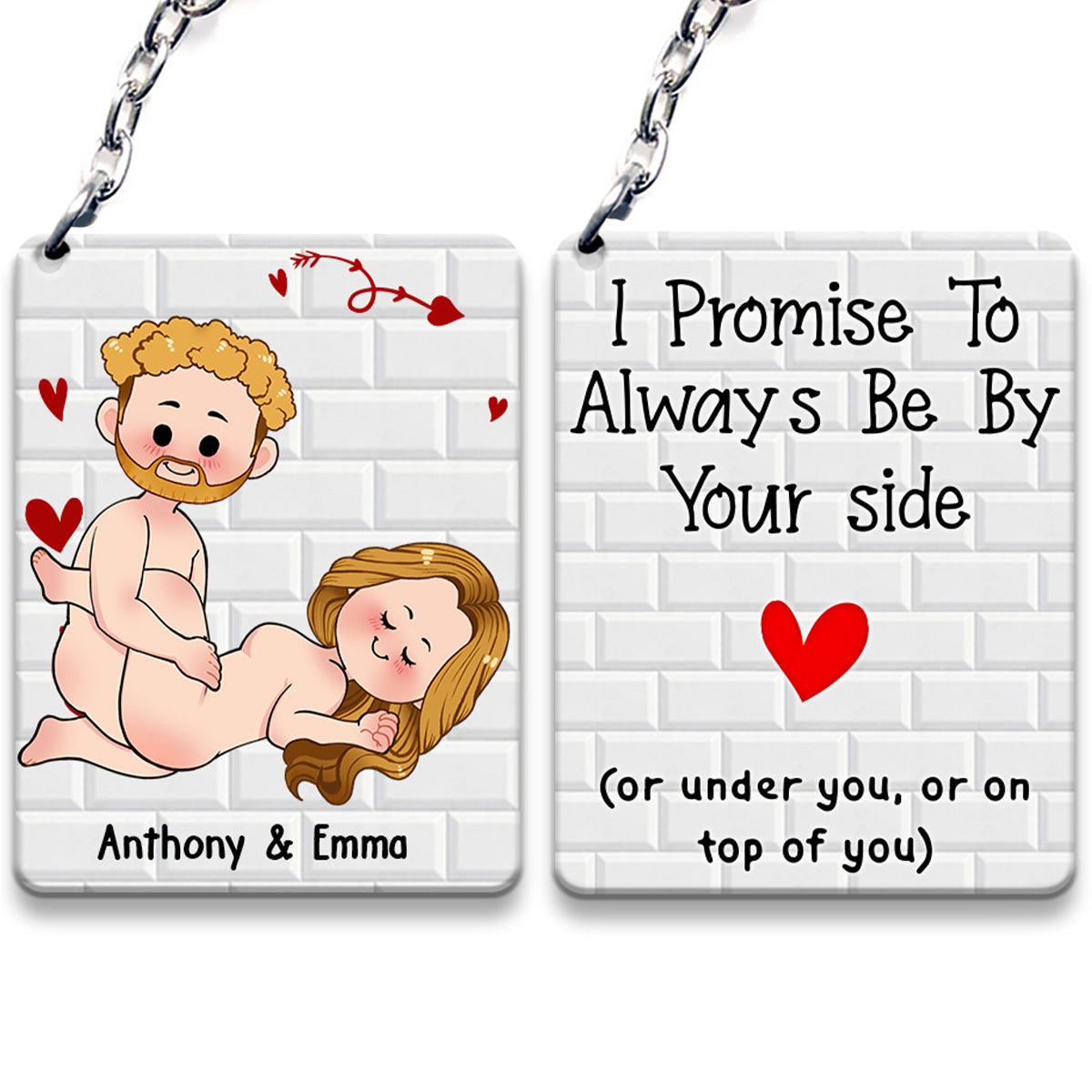 Je veux juste que tu sois heureux - Cadeau pour couple (mari, femme, petit ami, petite amie) - Porte-clés personnalisé